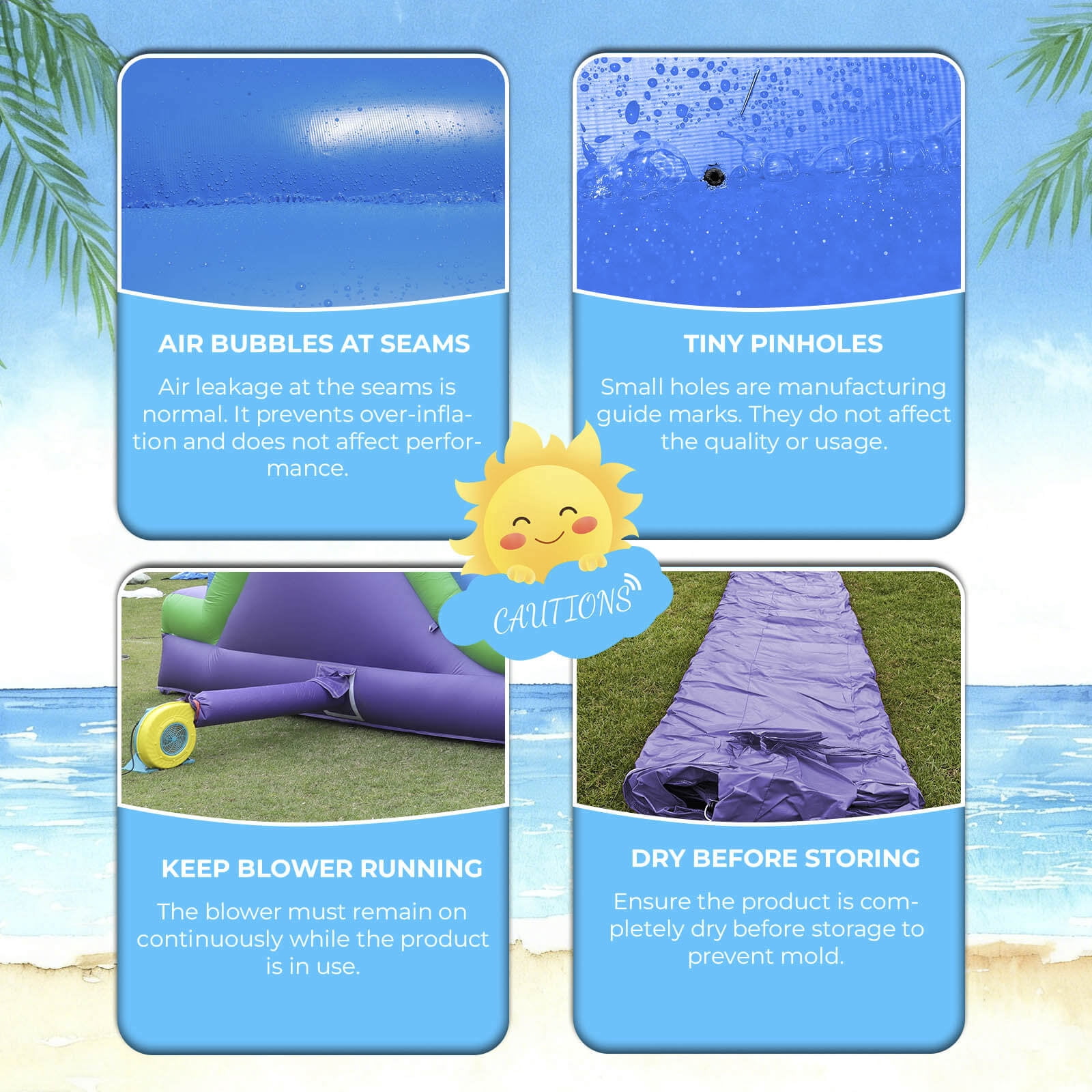 OFFMUST 26ft Commercial Inflatable Dual Water Slide for Kids & Adults, PVC Bounce House Blow Up Water Slide for Backyard Outdoor