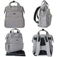 thumbnail image 4 of Premium Gray Diaper Bag Backpack by Liname with Stroller Straps and Changing Pad, 4 of 7