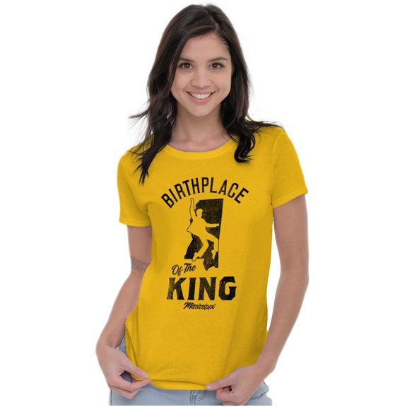 Birthplace Of The King Mississippi Women's T Shirt Ladies Tee Brisco Brands S