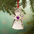 thumbnail image 2 of Angel with Heart Birthstone Ornament, February, 2 of 3
