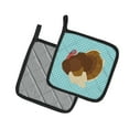 thumbnail image 2 of Caroline's Treasures French Turkey Dindon Blue Check Pair of Pot Holders, 2 of 3
