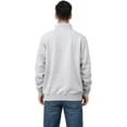 thumbnail image 2 of Milltex Unisex Heavyweight Quarter Zip Fleece Jacket – Soft Cotton Blend Pullover Sweatshirt, High Neck Collar, Full Sleeve Warm Winter Casual Outerwear-GreyHtr, 2 of 3