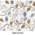 thumbnail image 5 of Oval Tablecloth Brown Leaf Tablecloth, Modern Plaid Leaf Oval Tablecloth, Checkered Tablecloth, Indoor/Outdoor Waterproof Wrinkle Free Durable Gingham Tablecloth for Oval Tables 54 X 72 in, 5 of 6