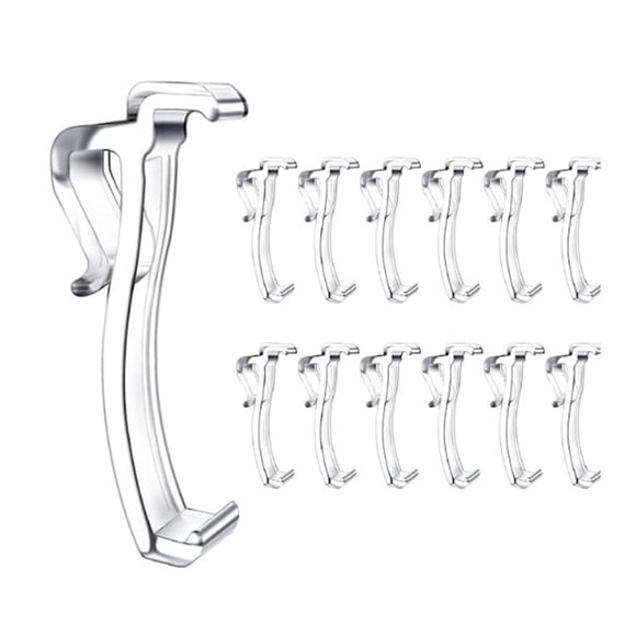 2.5 Inch Valance Clips Window Blind Clips Clear Plastic Valance Retainer Holder Valance Clips(12 Pieces),12 x Valance Clips,transparent