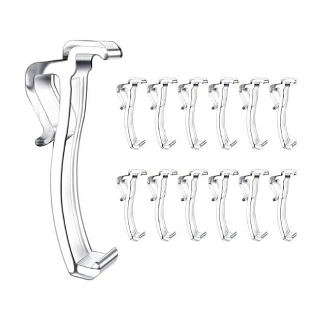 Clips para Cenefa de 2,5 Pulgadas Clips para Persianas de Ventana Clips de RetencióN de Cenefa de PláStico Transparente Clips para Cenefa Ocultos (12 Piezas)