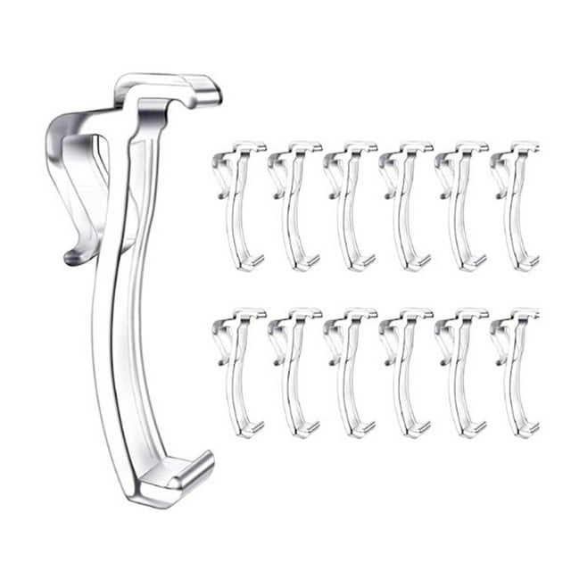 2.5 Inch Valance Clips Window Blind Clips Clear Plastic Valance Retainer Holder Valance Clips(12 Pieces),12 x Valance Clips,transparent