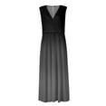 thumbnail image 4 of Maxi Maxi Robe, Robe Sans Manches Dégradé Mode Décontractée avec Col en V Robe Maxi Bohème, Robes d'Été pour Femmes, 4 of 5