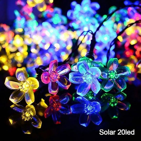 LED Solar Garden Light LED String Light Christmas Fairy Light Waterproof Flower Garland for Street Lawn Patio Decoration