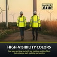 thumbnail image 3 of Moisture Wicking High Vis Long Sleeve Shirt, ANSI Class 3 Rated High Visibility Work Shirt with Reflective Tape, Large, 3 of 6