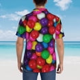 thumbnail image 6 of Colorful Candy Hawaiian Shirts For Men, Summer Short-Sleeve Relaxed-Fit Button-Down Shirts Medium, 6 of 9