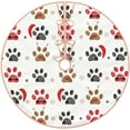 thumbnail image 2 of Christmas Dog Paw Christmas Tree Skirt 30 Inches Vintage Xmas Tree Skirts Mat for Winter Happy New Year Merry Christmas Xmas Holiday Party Decorations Indoor Outdoor, 2 of 7