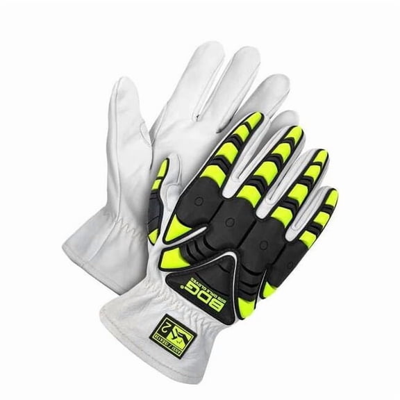 Bdg Leather Gloves,Black/White/Yellow,XL 20-1-1870-XL