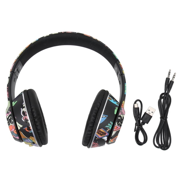 Auriculares Bluetooth L750 Graffiti lámpara RGB compatible con tarjeta de memoria modo LINEIN auriculares inalámbricos con micrófono para PC portátil