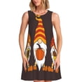 thumbnail image 1 of Balery Fall Gnomes Vestidos de verano para mujer con estampado: vestido holgado sin mangas, vestido playero informal y cómodo para días calurosos., 1 of 7