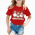 thumbnail image 6 of ORT Girl Boy Christmas Shirt Funny Xmas Graphic Tee Shirt Xmas Short Sleeve Holiday Tops, 6 of 6