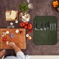 thumbnail image 4 of Maoww Canvas Cutlery Roll Case Portable Professional Reusable Washable Rolling Foldable Home Restaurant Cooking Tool Holder Green, 4 of 8