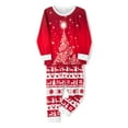 thumbnail image 3 of Nituyy Matching Family Pajamas Sets Long Sleeve Christmas Reindeer Plaid Pjs Striped Women Holiday Sleepwear Homewear, 3 of 10