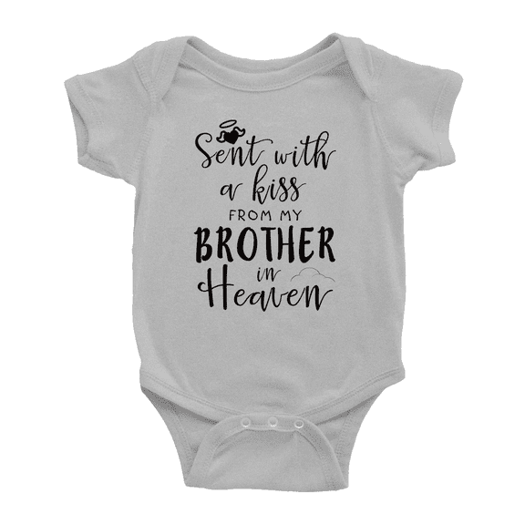 Sent with A Kiss from My Brother in Heaven Cute Baby Boy Girl Jumpsuits Unisex