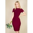 thumbnail image 3 of Ribbed Short Sleeve Bodycon Midi Dress, 3 of 9