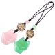 thumbnail image 4 of 2 PCS Agate Jade Pendants Pendantes de decoración de teléfonos móviles Foxes (verde, rosa), 4 of 8