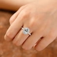 thumbnail image 5 of vylahjewellery Classic Wedding Anniversary Ring Oval Cut Moissanite Halo Engagement Ring 925 Sterling Silver Wedding Ring for Women Pave Promise Rings, 5 of 7