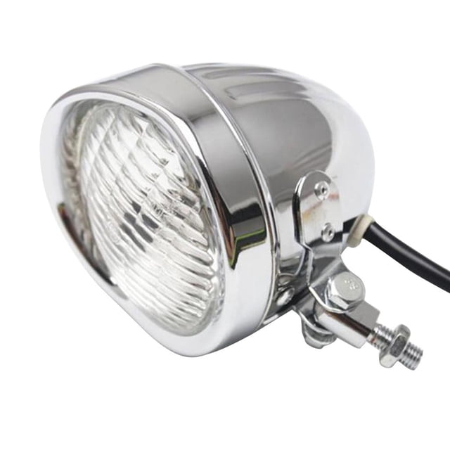 Faro de Motocicleta Cola Bombillas LED Linterna del Coche Chopper soft tail Cromo Clara faro de motocicleta