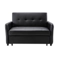 thumbnail image 2 of Duo 52 Inch Convertible Sleeper Loveseat USB Ports Reclining Black, 2 of 5