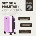 thumbnail image 2 of Set de 4 Maletas de Viaje Rígidas 20 y 18 Pulgadas con 2 Neceseres de 11 Pulgadas Equipaje Ligero con Ruedas 360 y Candado TSA Seraphiel, 2 of 6