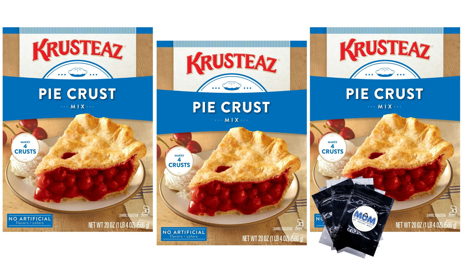 Krusteaz Pie Crust Mix, 20 oz Box 3 pack plus 3 My Outlet Mall