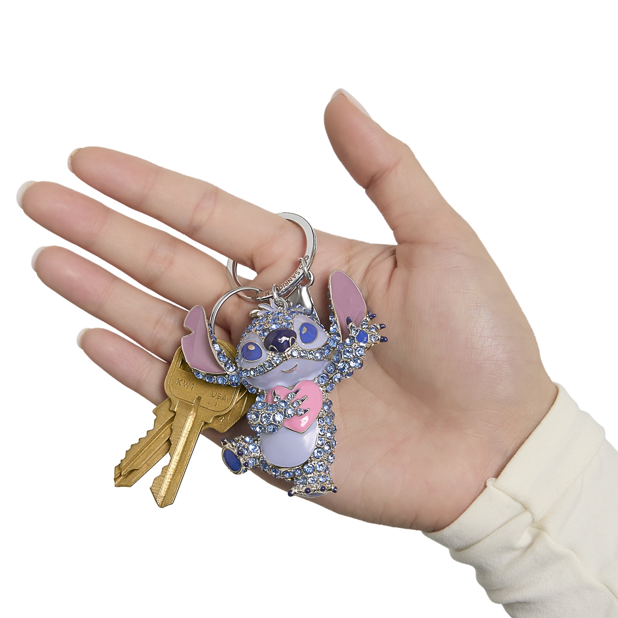 Disney Stitch Crystal Pavé Bag Charm Keychain – Officially Licensed
