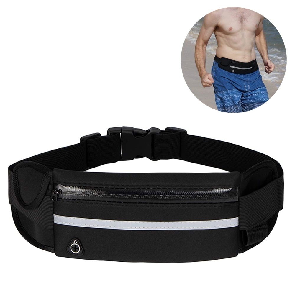 Ultimate Reflective Stripe Running Belt With Headphone Outlet 4 poches 
