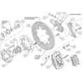 thumbnail image 3 of Wilwood Forged Dynalite Front Kit 12.19in Drilled Red 74-80 Pinto/Mustang II Disc Spindle only, 3 of 3