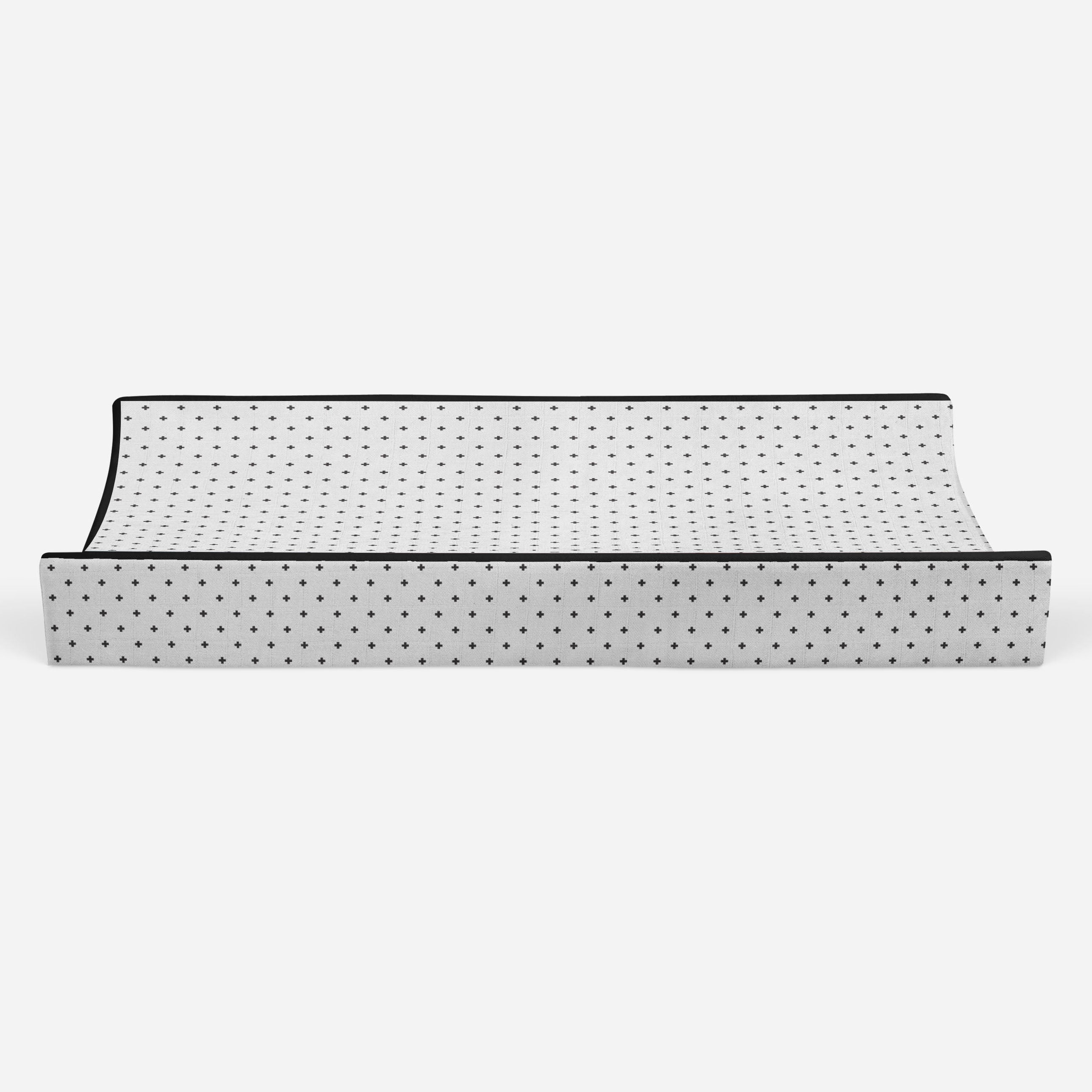 Plus Jacks Black Quilted Muslin Changing Pad Cover
