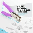 thumbnail image 4 of Enday 1/4” Paper Single Hole Puncher Home Office Supplies, Purple 2 Pack, 4 of 7