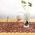 thumbnail image 4 of Nappe rectangulaire en Feutre, napperons de Chemin de Table, Tapis de Table, décor Domestique (Brun), 4 of 7