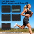 thumbnail image 2 of Beixiya Smart Bracelet Fitness Tracker for Men Women, 24/7 Heart Rate Sleep Stress HRV Monitor, 170+ Sports Modes, 2 Interchangeable Bands, Free QRing APP, 45‑60 Day Battery 1ATM Waterproof, 2 of 7
