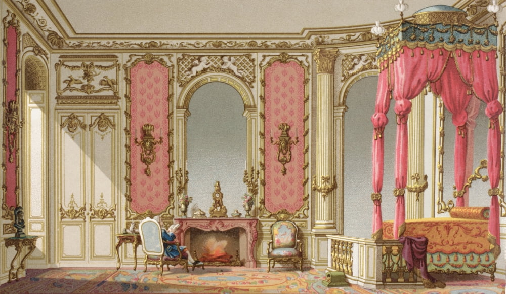 A Bedroom Designed By Constant The Kings Architect In The Apartment Of The Duchess Of Orlean In The Palais-Royal From Xviii Siecle Institutions Usages Et Costumes Published Paris 1875 Canvas Art - Ken
