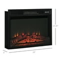 thumbnail image 3 of HOMCOM Electric Fireplace Insert Heater W/ Realistic Flames, 1400W, Black, 3 of 9