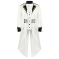 thumbnail image 2 of Manteau Queue-de-Pie Gothique pour Hommes Steampunk Rétro Manteau Queue-de-Pie Médiéval à Revers Robe de Cour Manteau Coupe Ajustée, 2 of 8