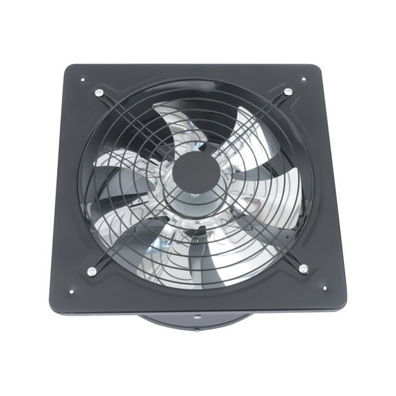 110V 125W 12" 7 Blades Black  Exhaust Fan Extractor Fan 2800r/min Wall/Ceiling Mount for Bathroom Kitchen Garage