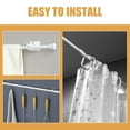 thumbnail image 4 of 2 piezas de soporte para barra de cortina, varillas extensibles de tensión, resistentes, ajustables, resorte para ropa, plástico blanco, 4 of 6