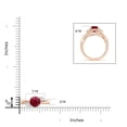 thumbnail image 5 of ANGARA Natural Nature Inspired 1.4 ct Ruby & Diamond Twisted Vine Ring in 14K Rose Gold for Women (Size-7mm) | July Birthstone, Birthday, Anniversary, Jewelry Gift for Women | Natural Ruby Ring, 5 of 10