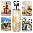 thumbnail image 7 of Yayeee 33oz Insulated Water Bottle Double Wall Stainless Steel with Flip Straw Lid, Beige Clouds, 7 of 7