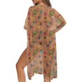 thumbnail image 5 of HELLHERO Polyester Bathing Suit Cover Up for Vacation Quick Dry Free Size Swim Coverup Floral Dots, 5 of 6