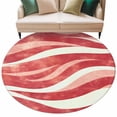 thumbnail image 2 of Round Area Rug 5ft,Abstract Watercolor Wave Texture Washable Carpet Non-Slip Runner Accent Rugs Indoor Floor Mat for Bedroom Living Room Decor,Modern Gradient Stripe, 2 of 9