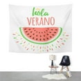 thumbnail image 2 of JSDART Lettering Summer Made In Bright Colors Time With Fruit Watermelon And Inspirational Wall Art Hanging Tapestry Home Decor for Living Room Bedroom Dorm 51x60 inch, 2 of 2