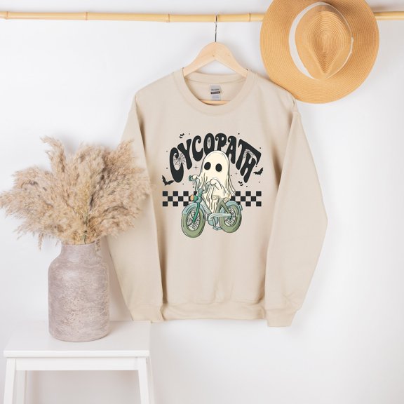 Cycopath Sweatshirt, Spooky Vibes Sweatshirt, season vibes, Sanderson Sisters, Hocus Shirt, season, Hocus Pocus Shirts, Bicycle Lover All Size S-5Xl
