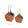 thumbnail image 3 of Pumpkin Metal Planter With Handle (Set Of 2), 3 of 3
