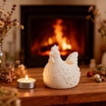 thumbnail image 5 of Easter Decor​ White Ceramic Hen Table Candlestick Gypsum Mould Cozy Night Light Glow Accompanied Bedside Nightstand Decoration, 5 of 8