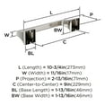 thumbnail image 5 of Amerock Mulholland Polished Nickel 9 inch (229mm) Towel Bar, 5 of 7